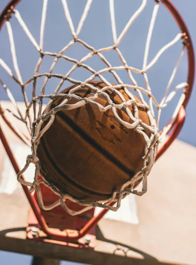 Basketball on ring